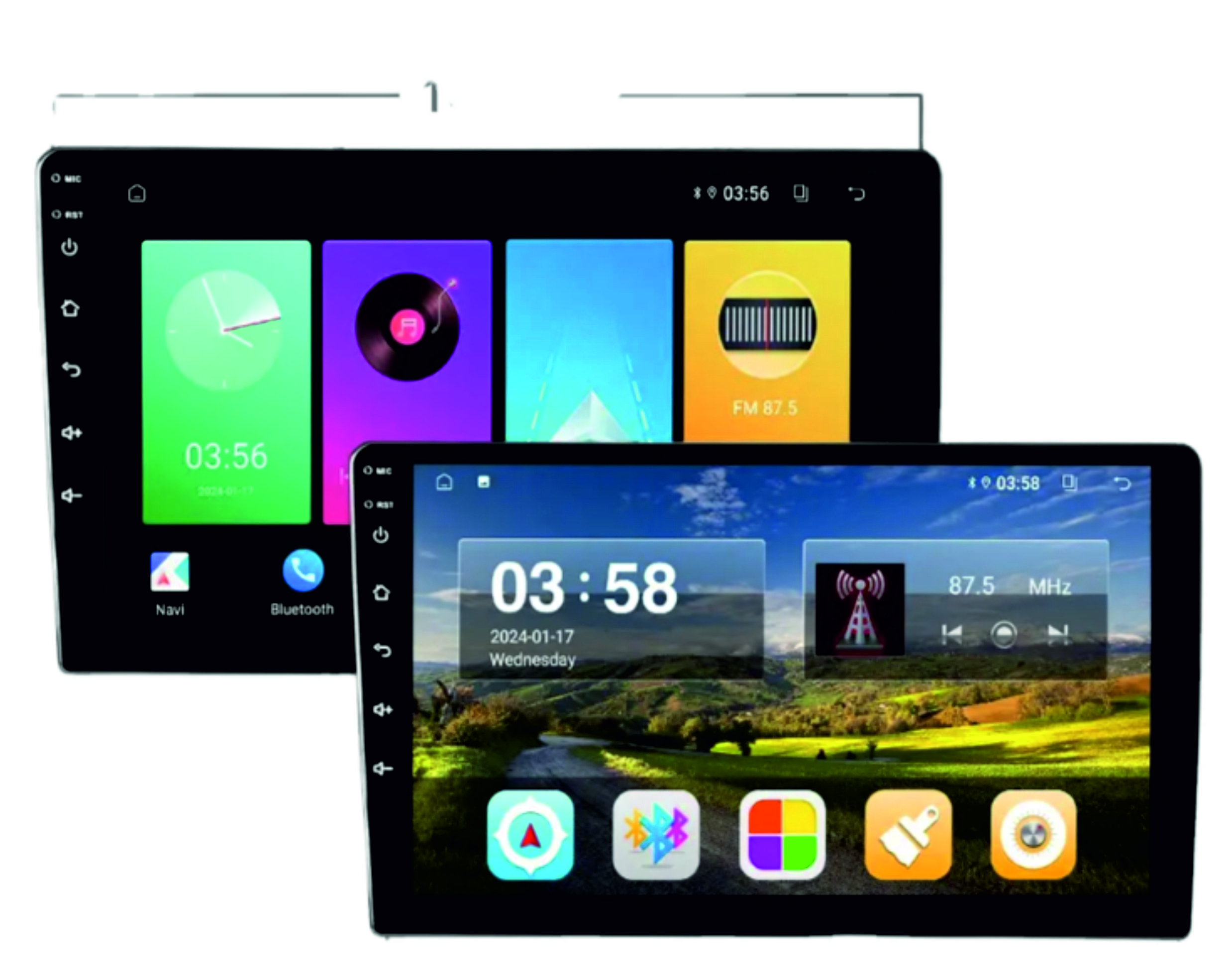 მაგნიტოფონი | Car Recorder  SENSATION TS100-10 4+64GB -CP-IPS / 10 inches / Android / Black
