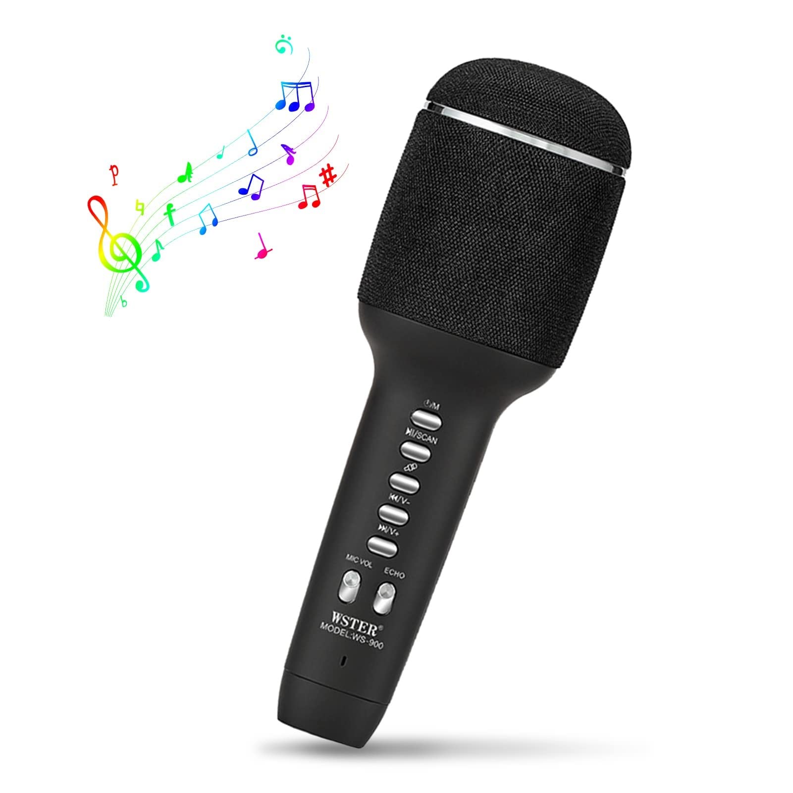 კარაოკე მიკროფონი | Karaoke Wireles Mikrophone Speaker WS-900  Black