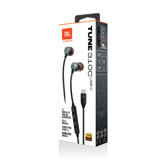 ყურსასმენი JBL TUNE 310C Type-C  Black
