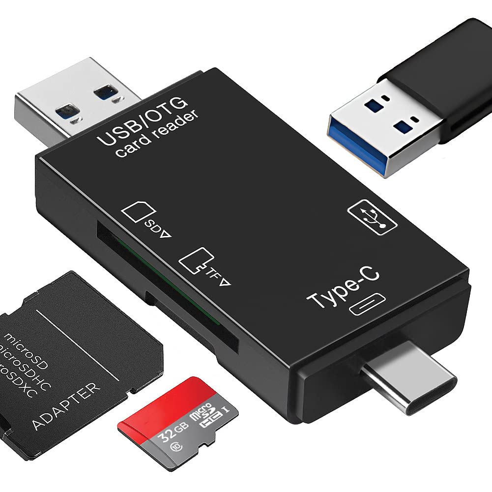 SD კონექტორი | 6 in 1 OTG Card Reader Type-c Micro USB Portable SD Memory ATUD-05