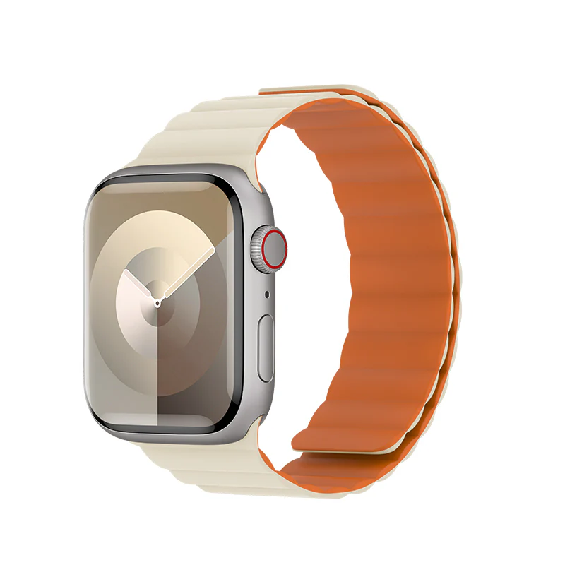 სმარტ საათის სამაჯური |  BINKSON Apple Watch Strap Magnit 38/40/41 mm Green/Brown