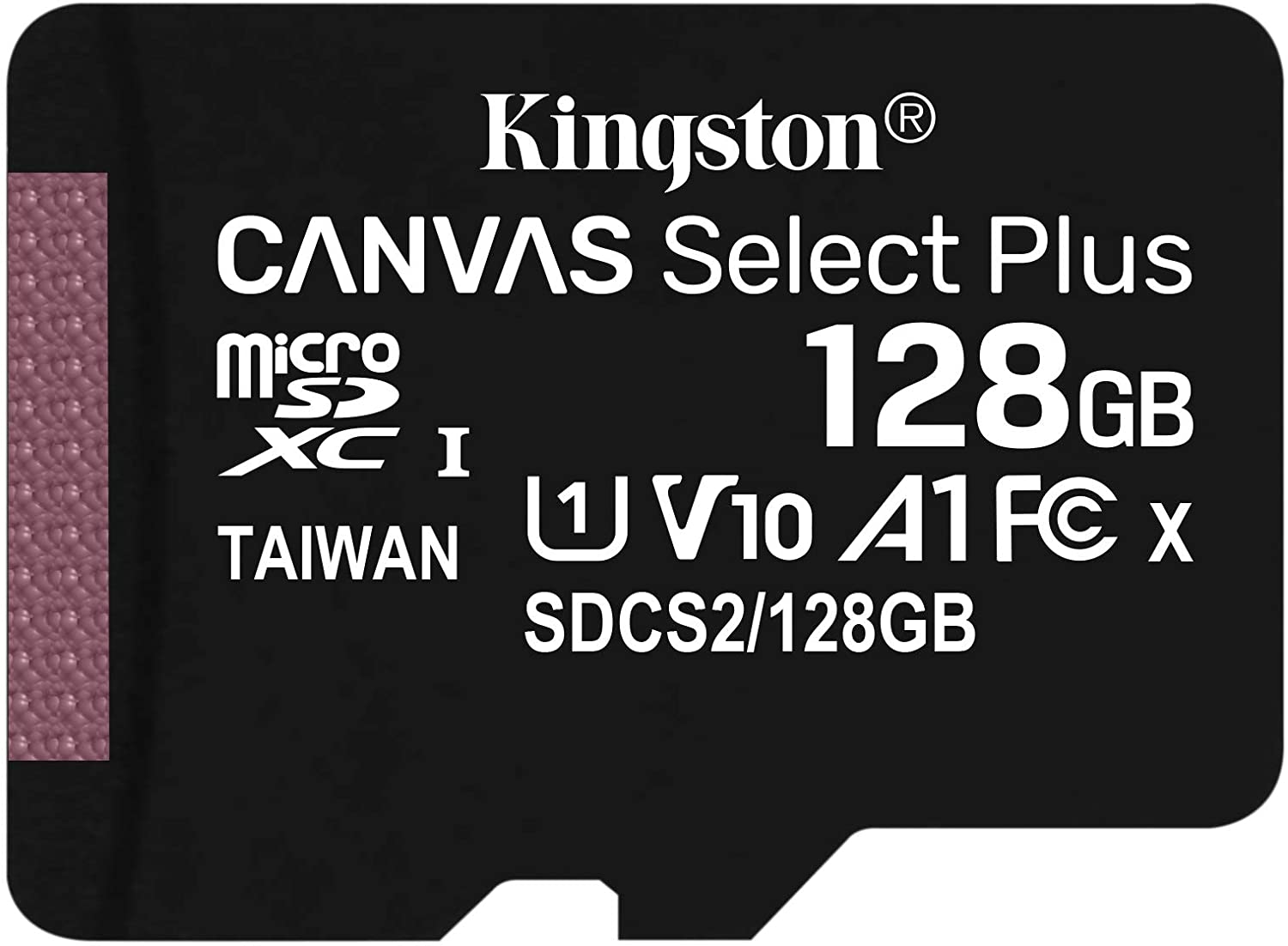 Micro SD ბარათი | Micro SDXC Kingston 128GB  Canvas Select Plus 100R A1 C10 Card (Single pack w/o adapter) Black