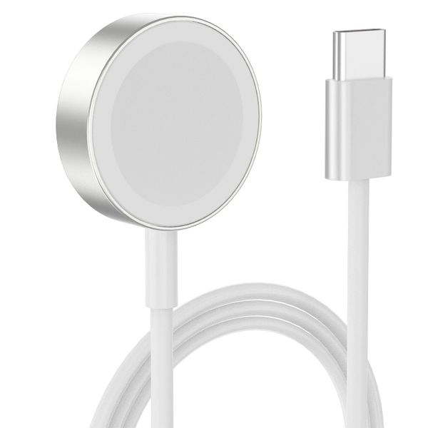 სმარტ საათის დამტენი | Apple Smart Watch Charger / Magnetic Fast To Type-C / Cable / A2515  / 1 m / White