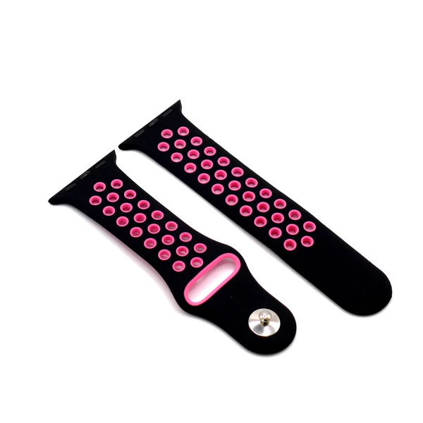 სმარტ საათის სამაჯური |  ACESHLEY Apple Watch Strap 38/40 mm  Black/Pink