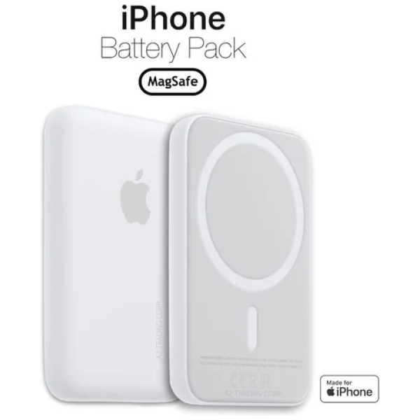 პოვერ ბანკი | Power bank with Magnetic Wireless charging / iPhone A2384/White