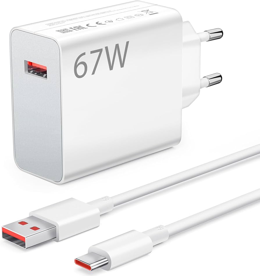 ადაპტერი კაბელით | Xiaomi Adapter With Cable 67W USB To Type-c/ MDY-12-ES/ White