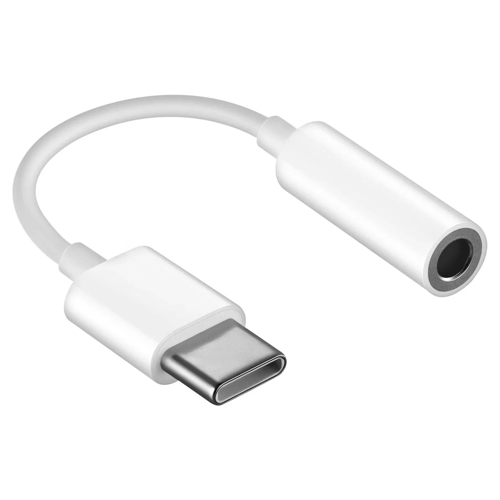 კონექტორი | Apple USB-c to HeadPhone jack adapter / A2155/ White 