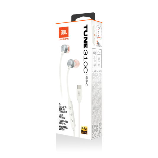 ყურსასმენი JBL TUNE 310C Type-C  White