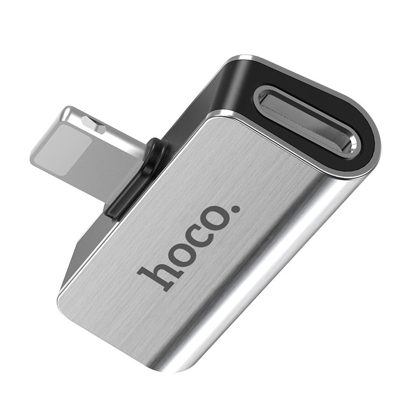 კონექტორი | Mobile Accessory Other/ HOCO LS24 Dual lightning digital audio converter for Apple Silver