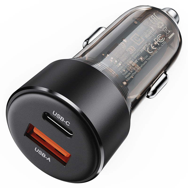 Car ადაპტერი | Car ACEFAST Fast Charger B12 60W / Black