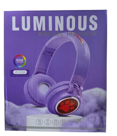ყურსასმენი საბავშვო Luminous JR-018A Purple