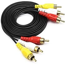 AV კაბელი | 3 RCA To 3 RCA Cable 5m / Black