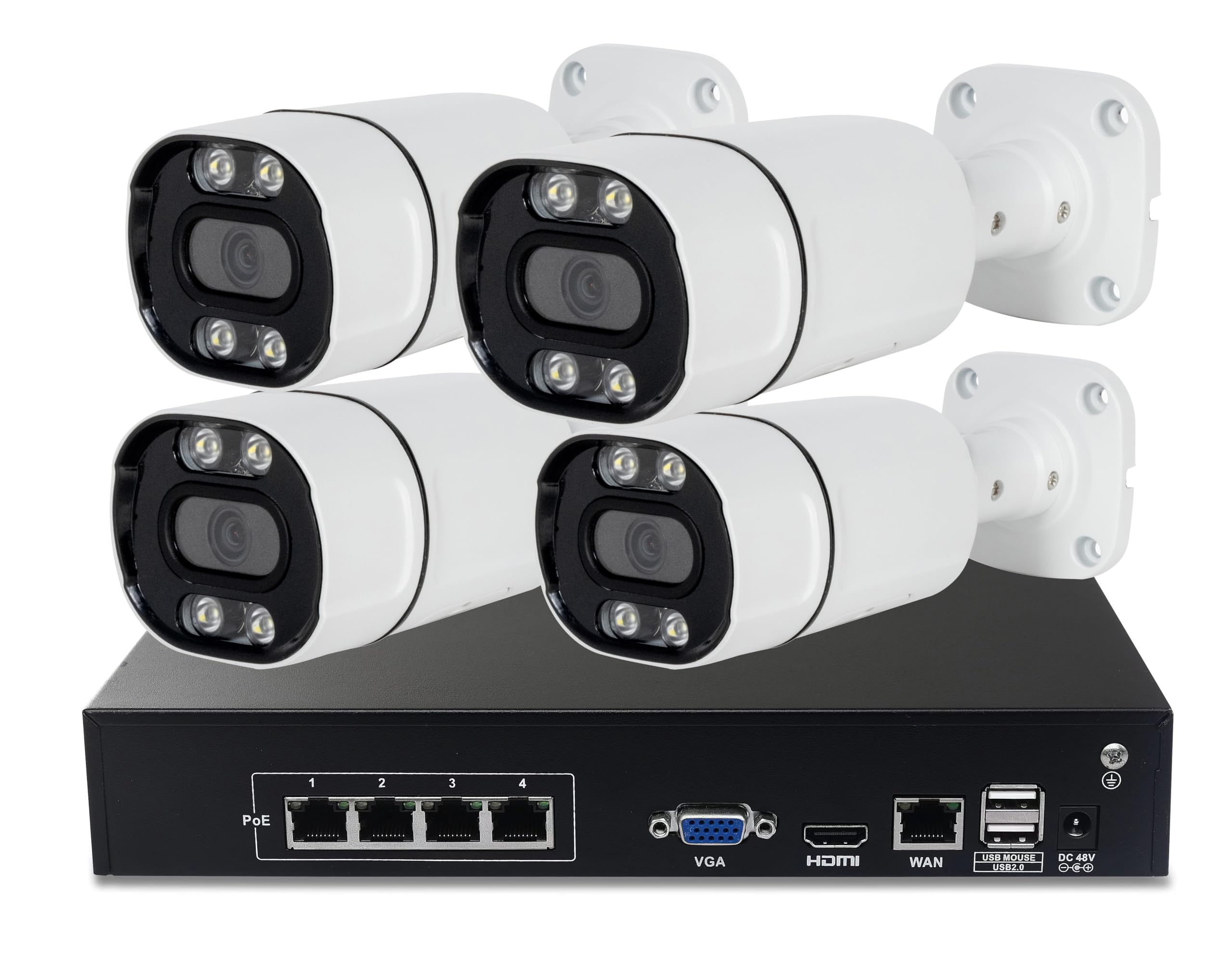 ვიდეო კამერა კომპლექტი | VESTVISION VST4CH-POE-Y   VIDEO CAMERA SET 5MP SET / 4CH  / IP / NVR / Camera outdoor