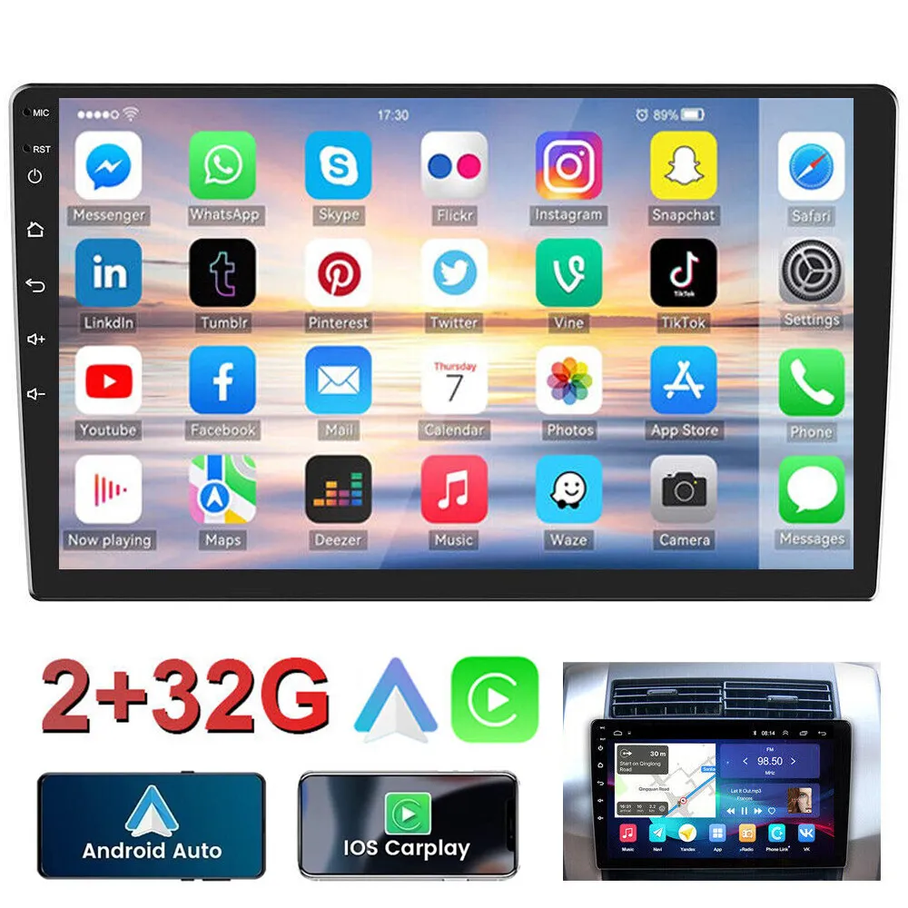 მაგნიტოფონი | Car Recorder  Pioneer TS7 2+32GB / 10 inches / Android / Black