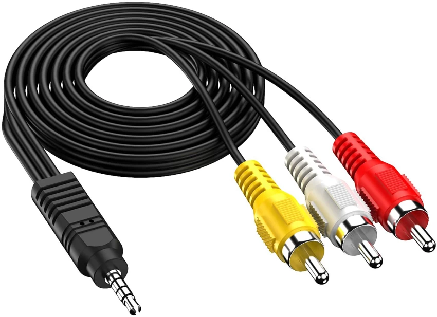 AV კაბელი | Aux To 3 RCA Cable, 1.8m / Black