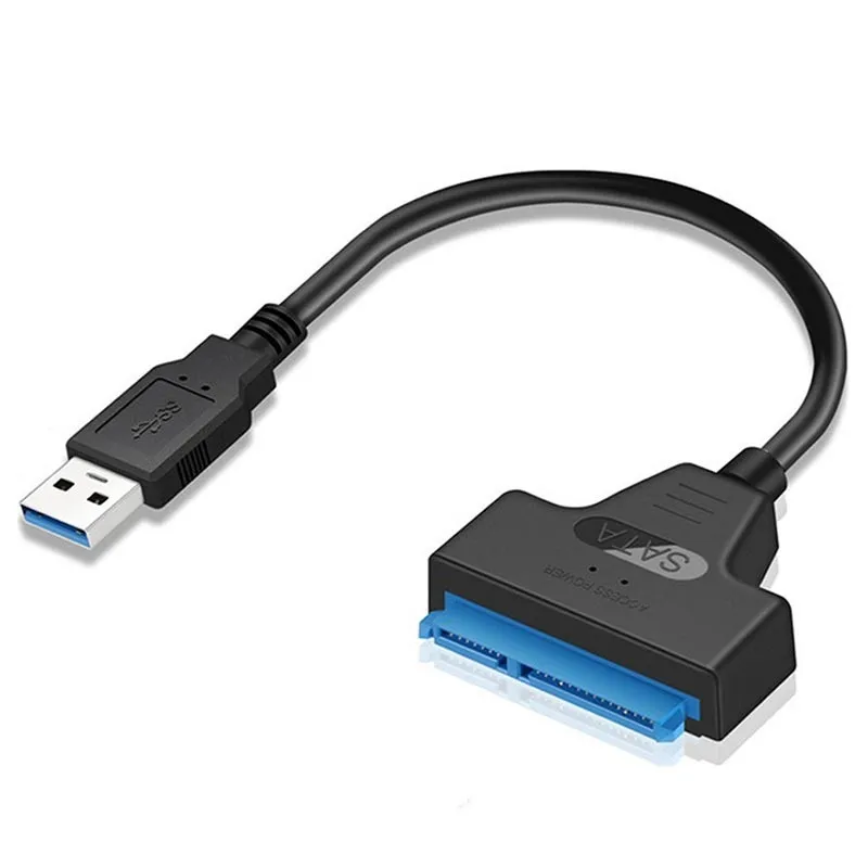 Type-C TO SATA კონექტორი | Converter Type-C TO SATA / Black