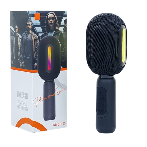 კარაოკე მიკროფონი | Karaoke Wireles Mikrophone Speaker KMC-300 Black