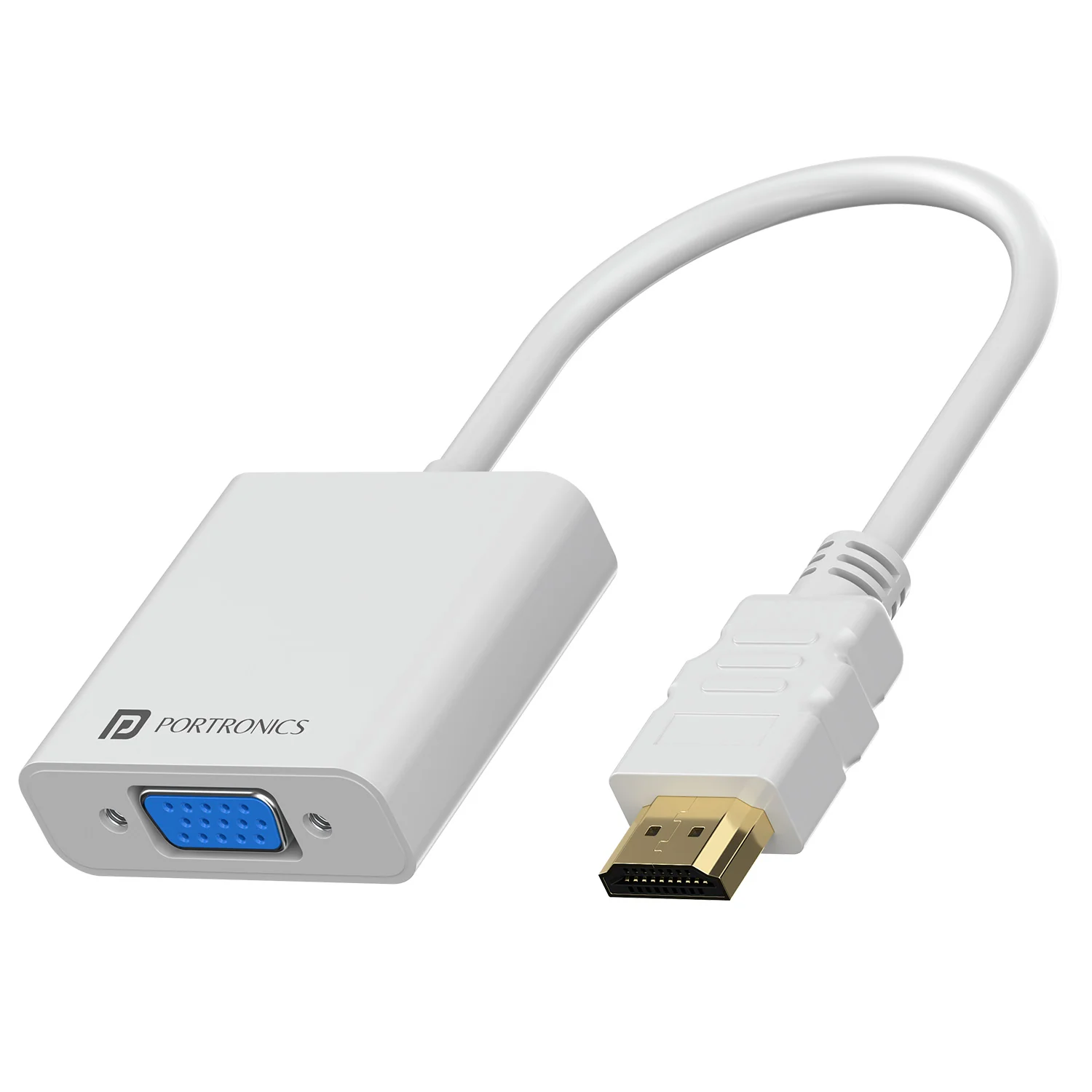 HDMI TO VGA კონექტორი | Converter ADAPTER HDM TO VGA / White