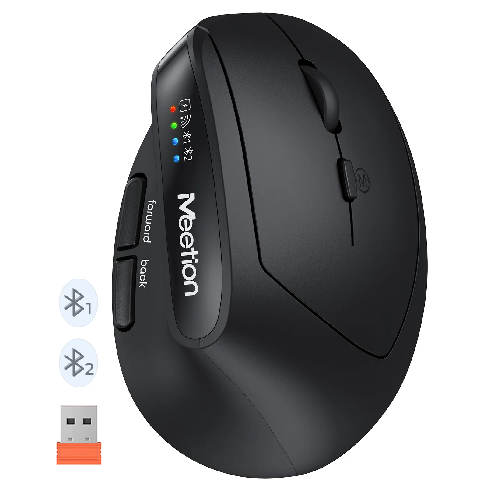 მაუსი | MeeTion Vertical Mouse BTM008 Black